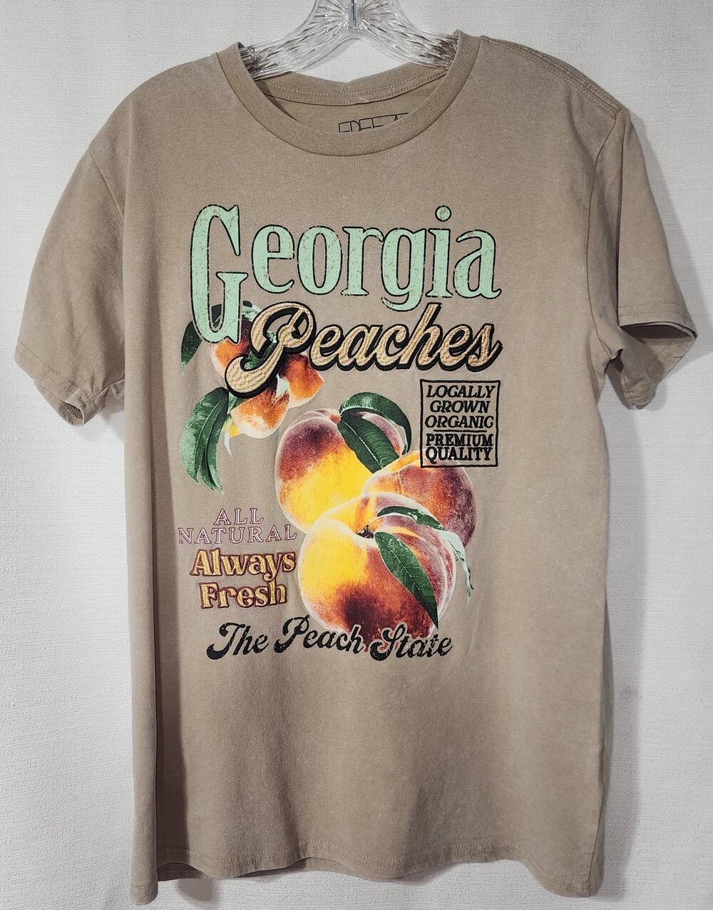 Georgia peaches brown men's shirt medium